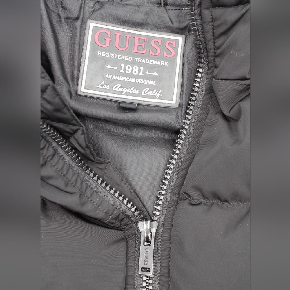 Men’s Vintage Guess Black Feather Down Puffer Jacket – XXL - Picture 5 of 11
